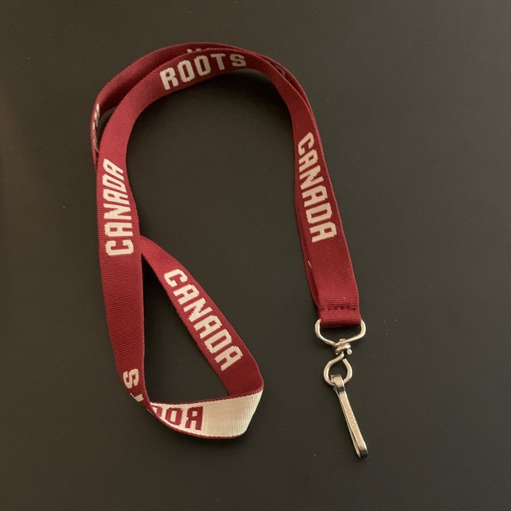 Roots Burgundy Canada Lanyard